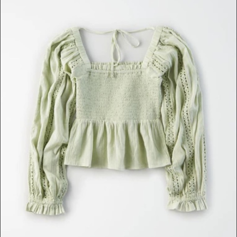 Light Green AE Flowy Top